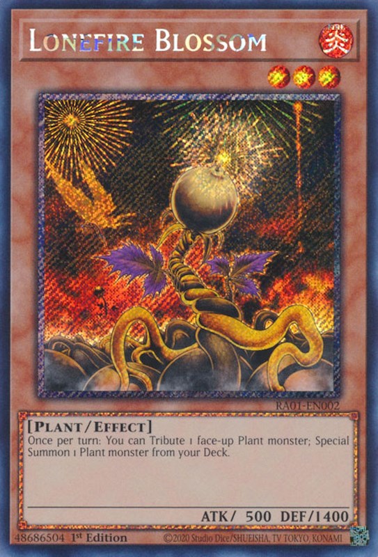 Lonefire Blossom [RA01-EN002] Prismatic Secret Rare | Good Games Morley