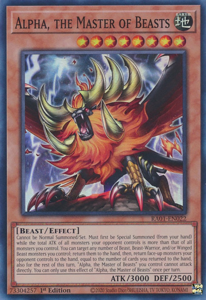 Alpha, the Master of Beasts [RA01-EN022] Super Rare | Good Games Morley