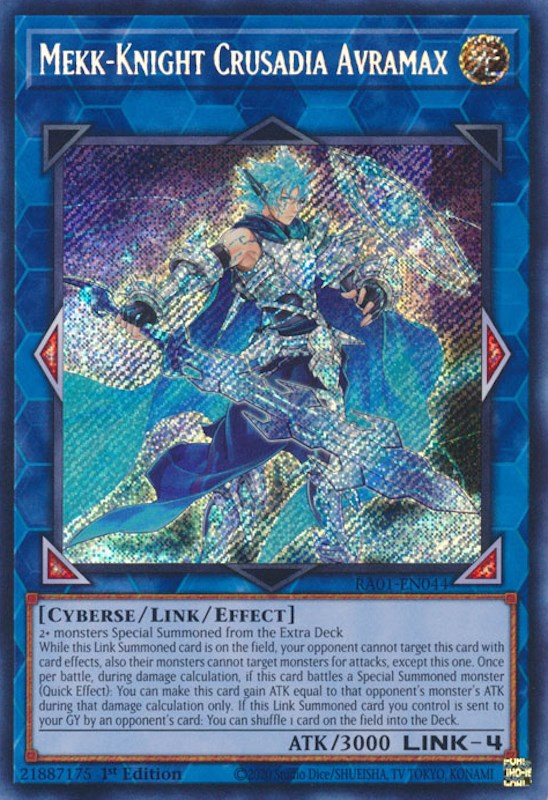 Mekk-Knight Crusadia Avramax [RA01-EN044] Secret Rare | Good Games Morley