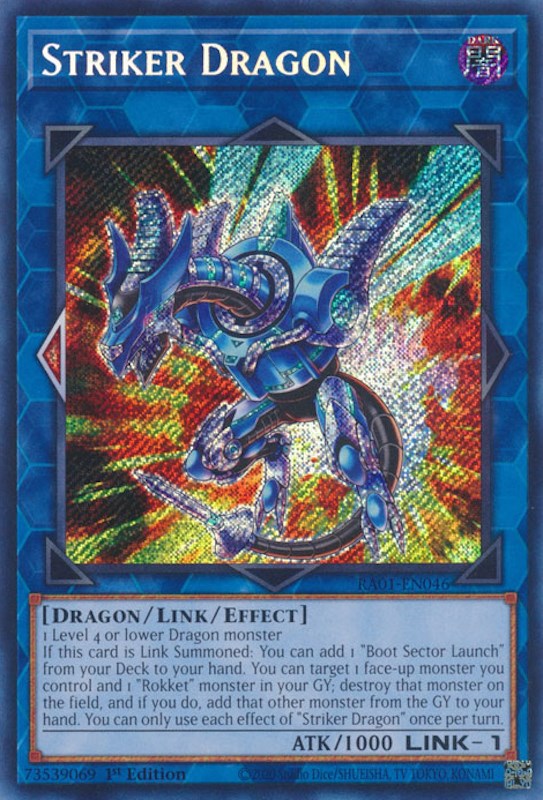 Striker Dragon [RA01-EN046] Secret Rare | Good Games Morley