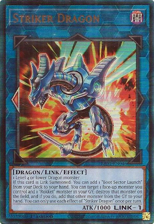 Striker Dragon [RA01-EN046] Prismatic Ultimate Rare | Good Games Morley