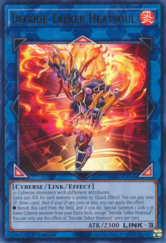 Decode Talker Heatsoul [RA01-EN048] Ultra Rare | Good Games Morley
