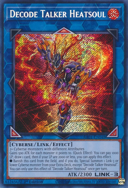 Decode Talker Heatsoul [RA01-EN048] Secret Rare | Good Games Morley