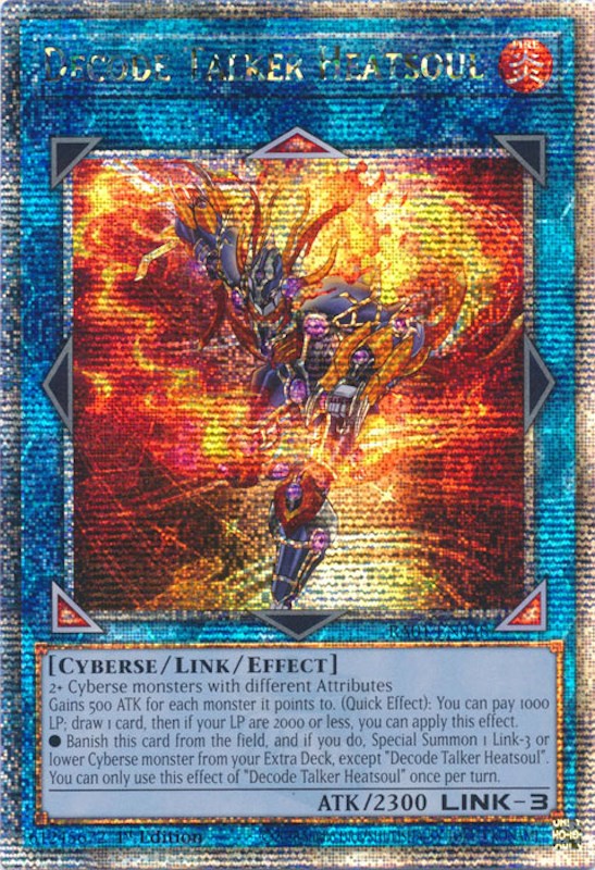Decode Talker Heatsoul [RA01-EN048] Quarter Century Secret Rare | Good Games Morley