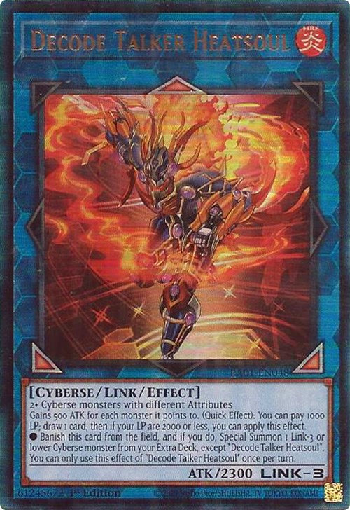 Decode Talker Heatsoul [RA01-EN048] Prismatic Ultimate Rare | Good Games Morley
