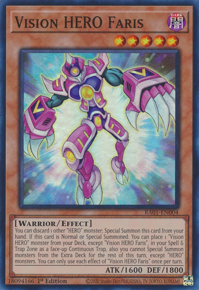 Vision HERO Faris [RA01-EN004] Super Rare | Good Games Morley