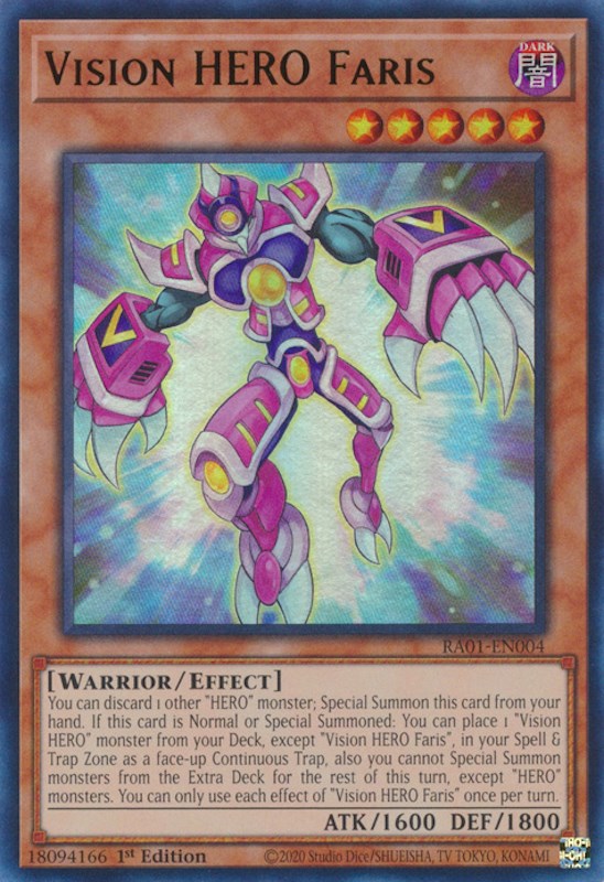 Vision HERO Faris [RA01-EN004] Ultra Rare | Good Games Morley