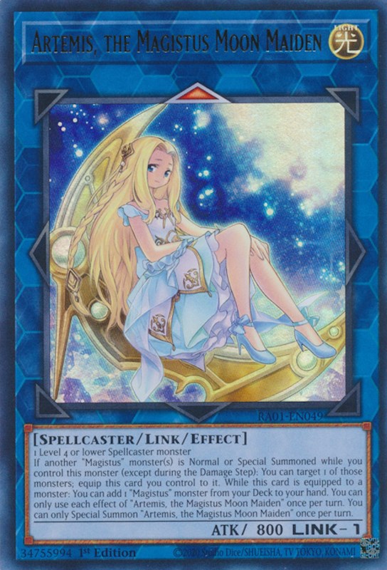 Artemis, the Magistus Moon Maiden [RA01-EN049] Ultra Rare | Good Games Morley