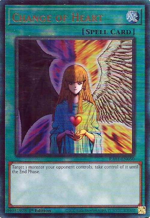 Change of Heart [RA01-EN050] Prismatic Ultimate Rare | Good Games Morley