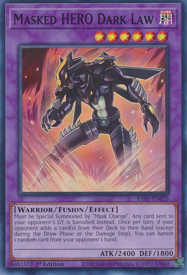 Masked HERO Dark Law [RA01-EN025] Super Rare | Good Games Morley