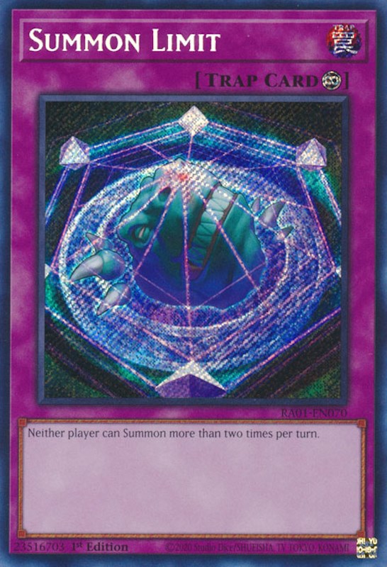 Summon Limit [RA01-EN070] Secret Rare | Good Games Morley