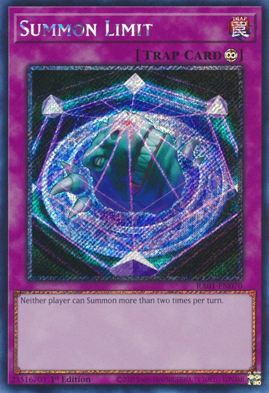 Summon Limit [RA01-EN070] Platinum Secret Rare | Good Games Morley
