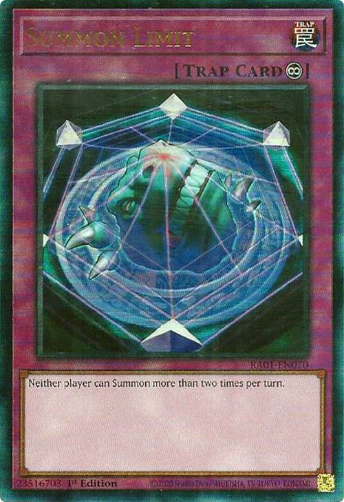 Summon Limit [RA01-EN070] Prismatic Ultimate Rare | Good Games Morley