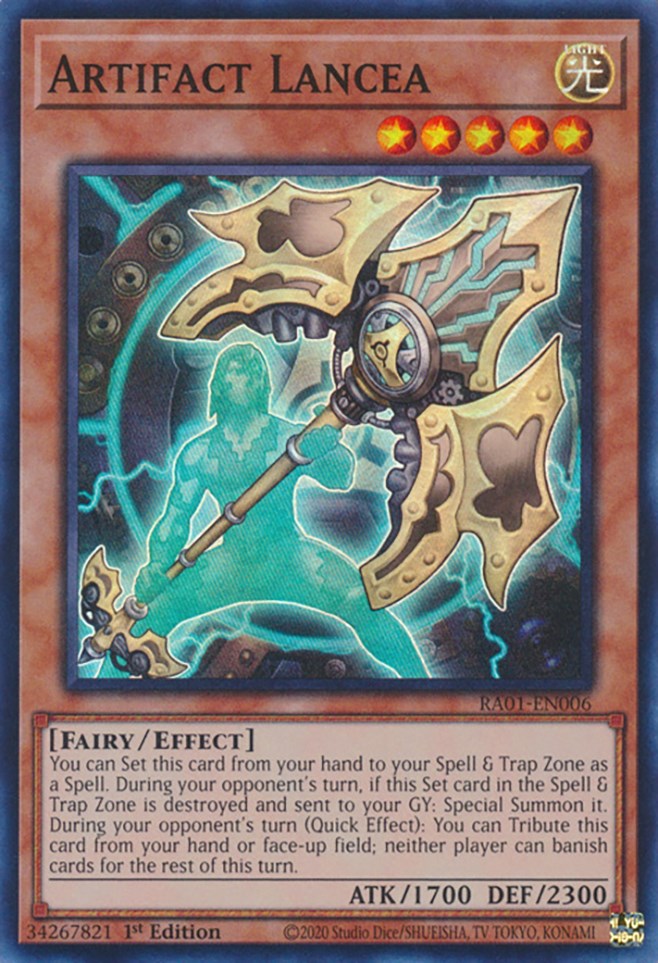 Artifact Lancea [RA01-EN006] Super Rare | Good Games Morley