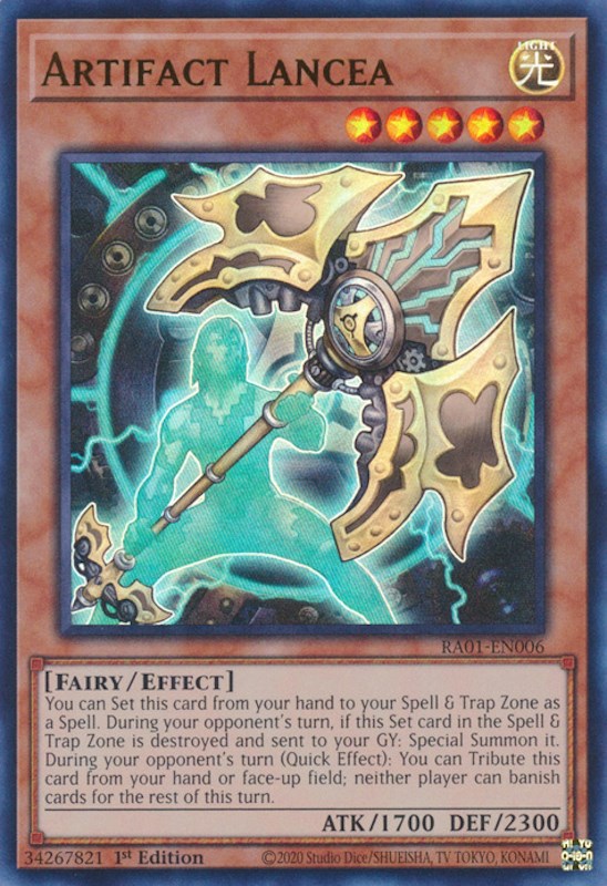 Artifact Lancea [RA01-EN006] Ultra Rare | Good Games Morley