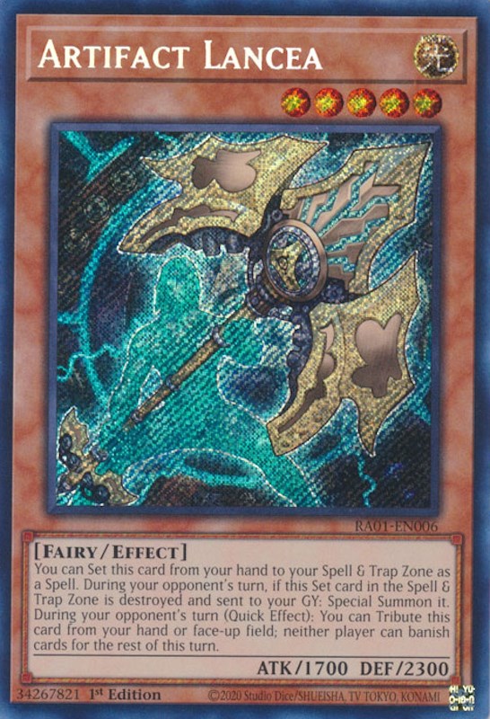Artifact Lancea [RA01-EN006] Secret Rare | Good Games Morley