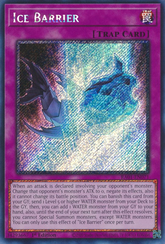 Ice Barrier [RA01-EN071] Platinum Secret Rare | Good Games Morley