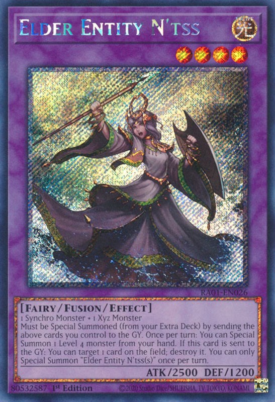 Elder Entity N'tss [RA01-EN026] Platinum Secret Rare | Good Games Morley