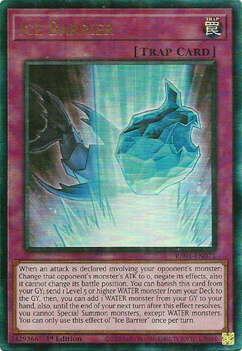 Ice Barrier [RA01-EN071] Prismatic Ultimate Rare | Good Games Morley