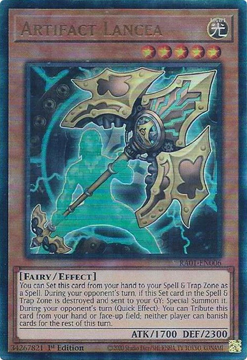 Artifact Lancea [RA01-EN006] Prismatic Ultimate Rare | Good Games Morley