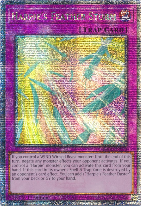 Harpie's Feather Storm [RA01-EN073] Quarter Century Secret Rare | Good Games Morley