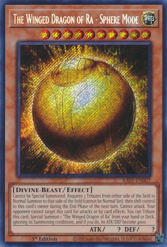 The Winged Dragon of Ra - Sphere Mode [RA01-EN007] Secret Rare | Good Games Morley