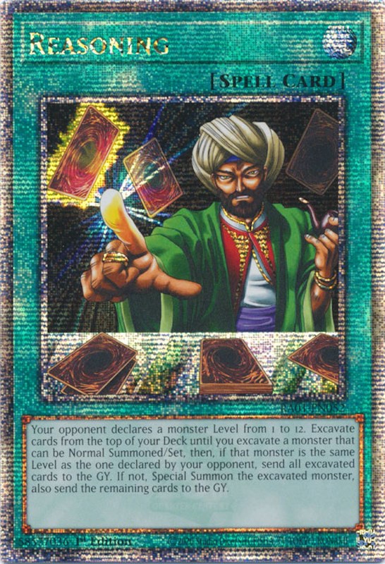Reasoning [RA01-EN052] Quarter Century Secret Rare | Good Games Morley