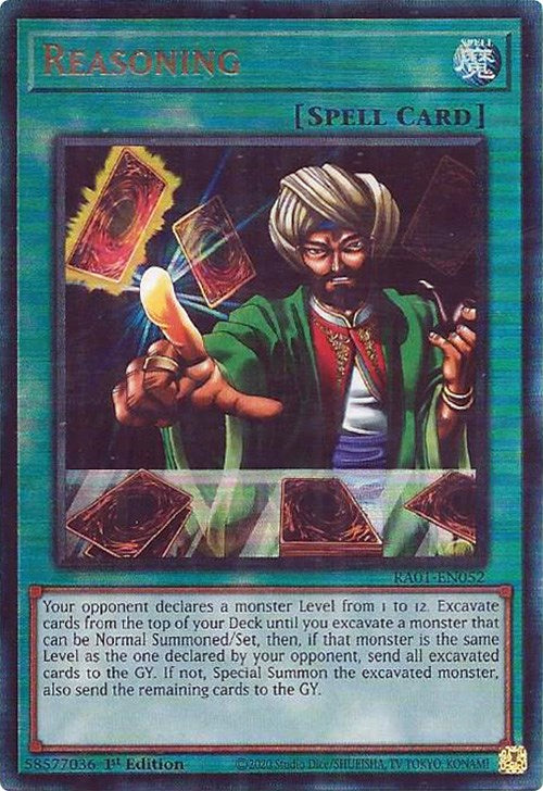 Reasoning [RA01-EN052] Prismatic Ultimate Rare | Good Games Morley