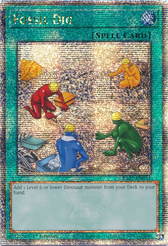 Fossil Dig [RA01-EN053] Quarter Century Secret Rare | Good Games Morley