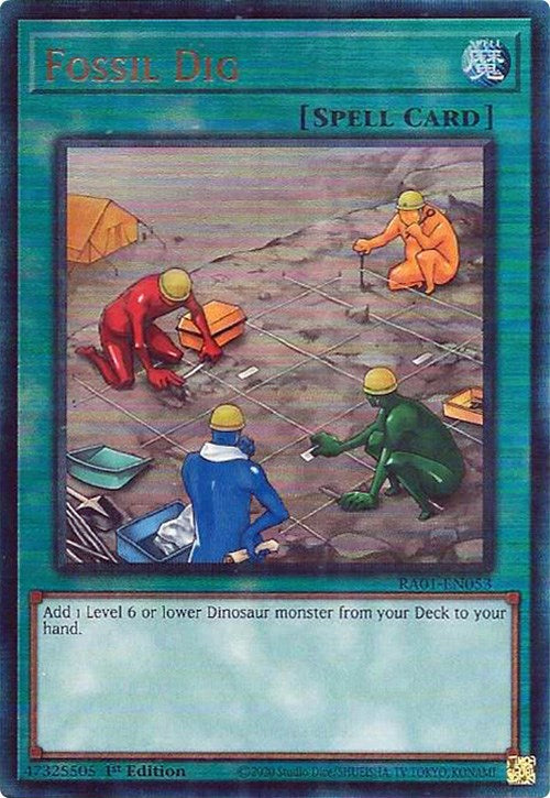 Fossil Dig [RA01-EN053] Prismatic Ultimate Rare | Good Games Morley