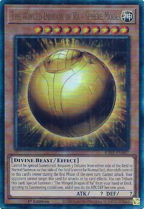 The Winged Dragon of Ra - Sphere Mode [RA01-EN007] Prismatic Ultimate Rare | Good Games Morley