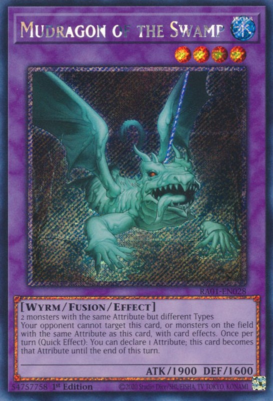 Mudragon of the Swamp [RA01-EN028] Platinum Secret Rare | Good Games Morley