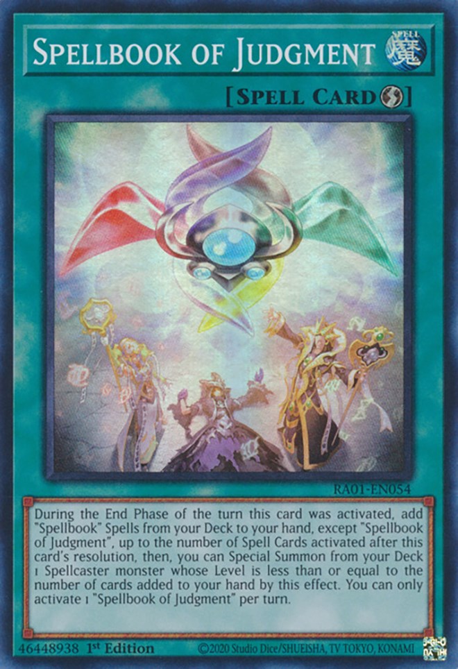 Spellbook of Judgment [RA01-EN054] Super Rare | Good Games Morley