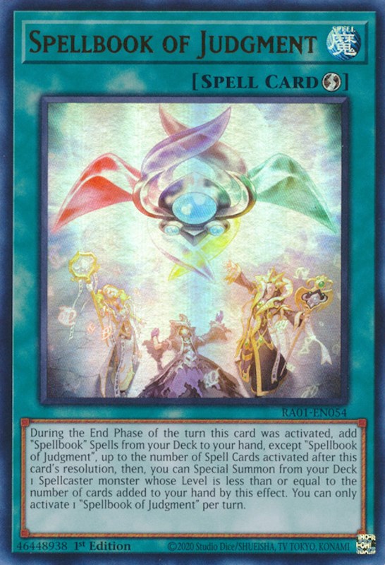 Spellbook of Judgment [RA01-EN054] Ultra Rare | Good Games Morley