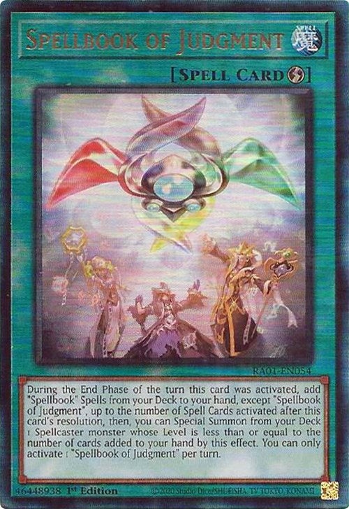 Spellbook of Judgment [RA01-EN054] Prismatic Ultimate Rare | Good Games Morley