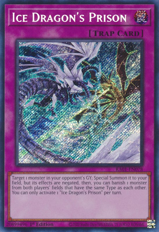 Ice Dragon's Prison [RA01-EN078] Secret Rare | Good Games Morley