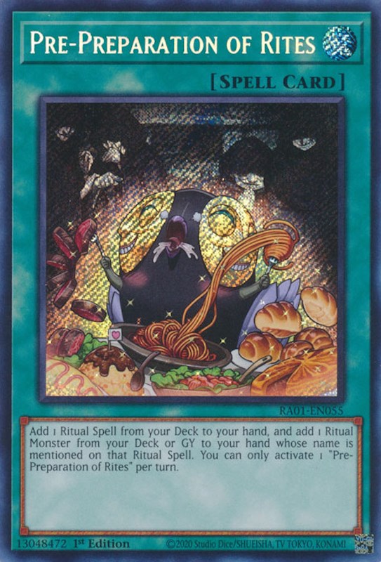 Pre-Preparation of Rites [RA01-EN055] Secret Rare | Good Games Morley