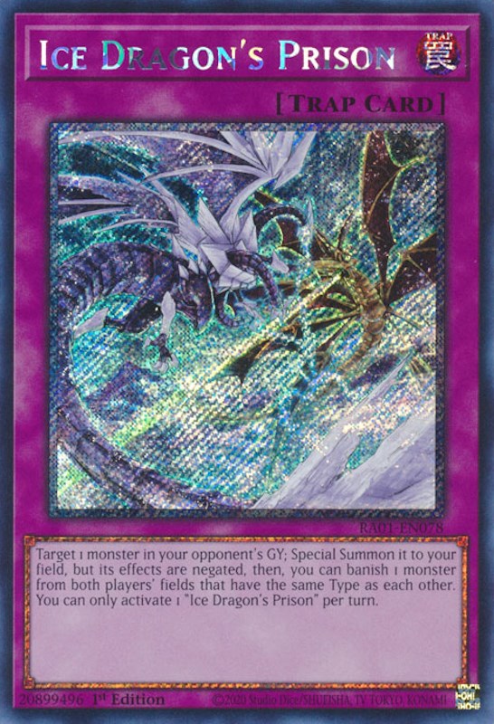 Ice Dragon's Prison [RA01-EN078] Platinum Secret Rare | Good Games Morley
