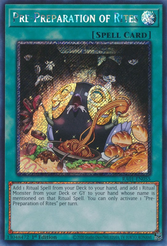 Pre-Preparation of Rites [RA01-EN055] Platinum Secret Rare | Good Games Morley
