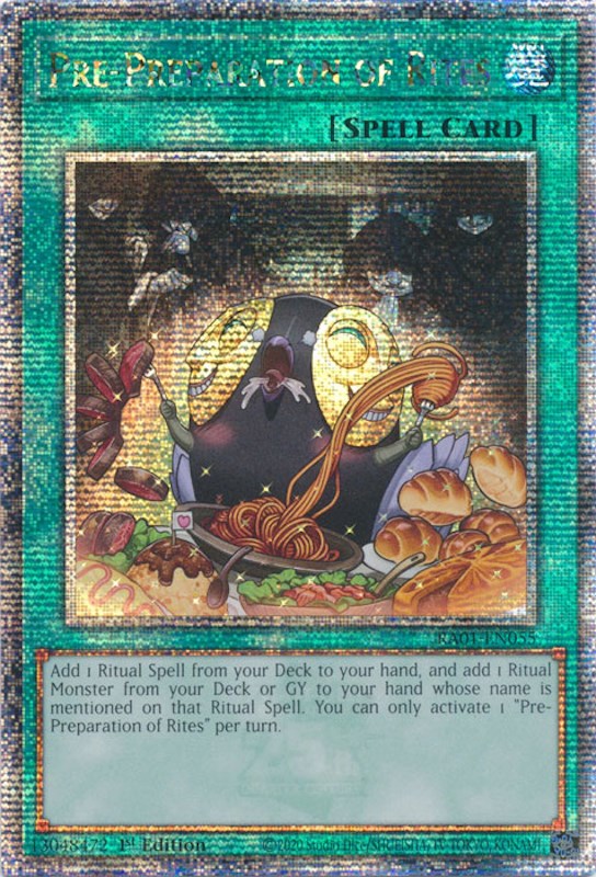 Pre-Preparation of Rites [RA01-EN055] Quarter Century Secret Rare | Good Games Morley