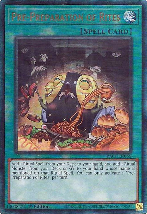 Pre-Preparation of Rites [RA01-EN055] Prismatic Ultimate Rare | Good Games Morley