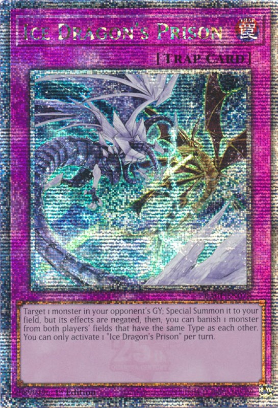 Ice Dragon's Prison [RA01-EN078] Quarter Century Secret Rare | Good Games Morley
