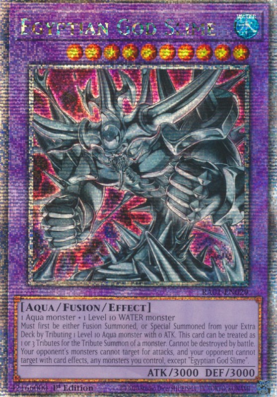 Egyptian God Slime [RA01-EN029] Quarter Century Secret Rare | Good Games Morley