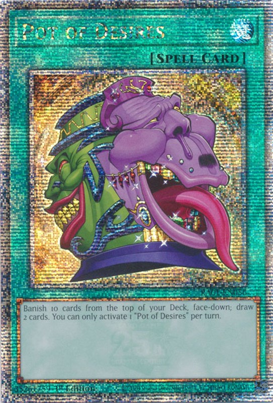 Pot of Desires [RA01-EN056] Quarter Century Secret Rare | Good Games Morley