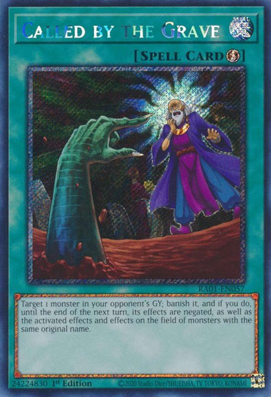 Called by the Grave [RA01-EN057] Platinum Secret Rare | Good Games Morley