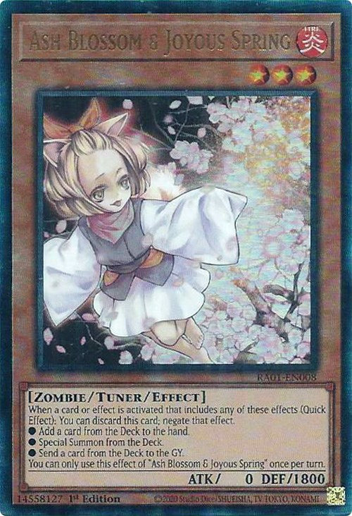 Ash Blossom & Joyous Spring [RA01-EN008] Prismatic Ultimate Rare | Good Games Morley
