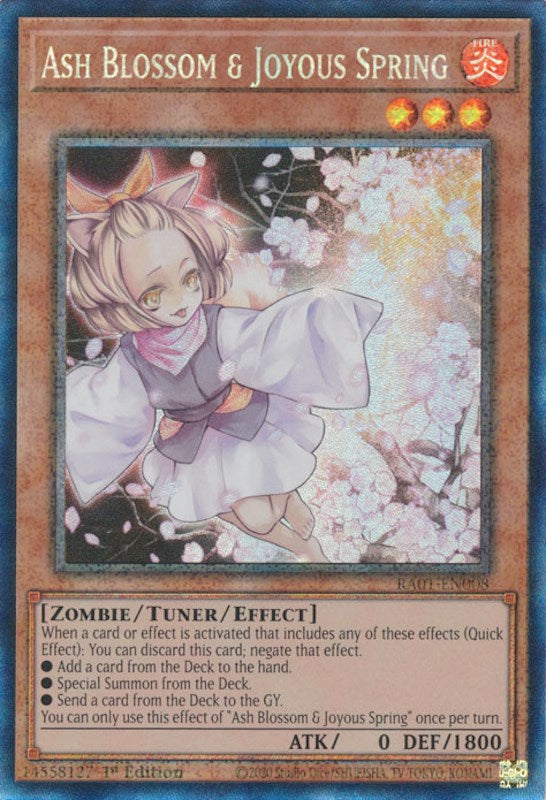 Ash Blossom & Joyous Spring [RA01-EN008] Prismatic Collector's Rare | Good Games Morley