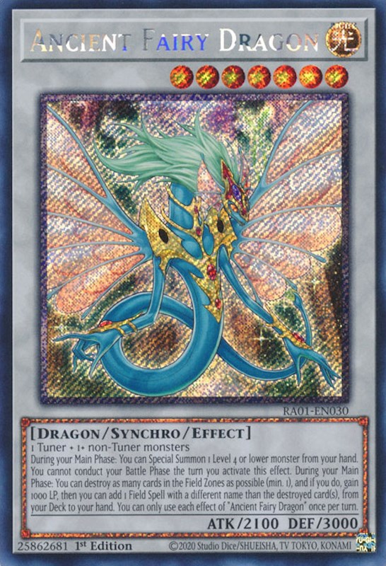 Ancient Fairy Dragon [RA01-EN030] Platinum Secret Rare | Good Games Morley