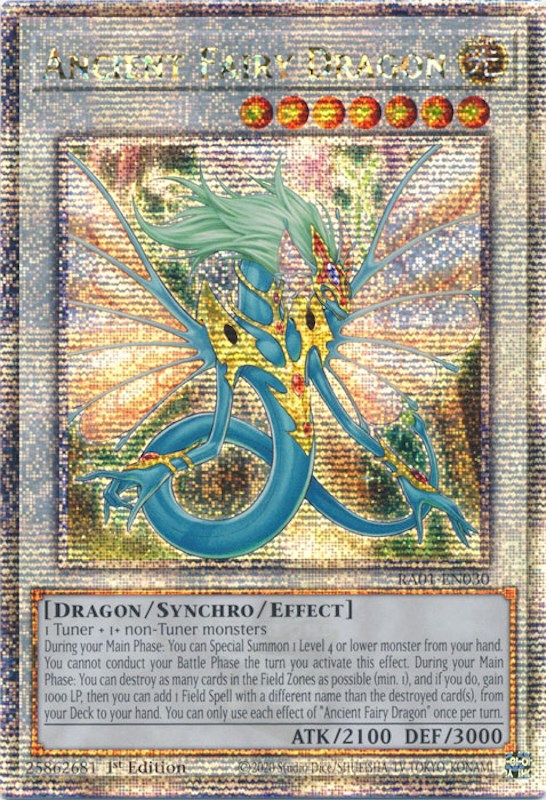 Ancient Fairy Dragon [RA01-EN030] Quarter Century Secret Rare | Good Games Morley