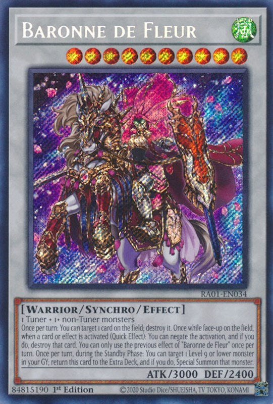 Baronne de Fleur [RA01-EN034] Secret Rare | Good Games Morley
